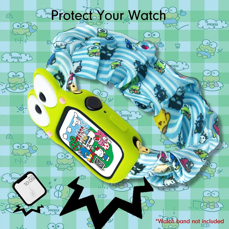Sonix x Sanrio Apple Watch Cover | Bumper Case for Apple Watch | Protective Silicone Cover | Fits 38mm/40mm/41mm | Keroppi - Green - Image 3
